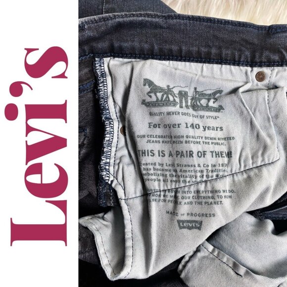 LEVI’S 502 MEN’S TAPER FIT Dark Blue Indigo Wash Jeans, Size 34x30 - Picture 7 of 9